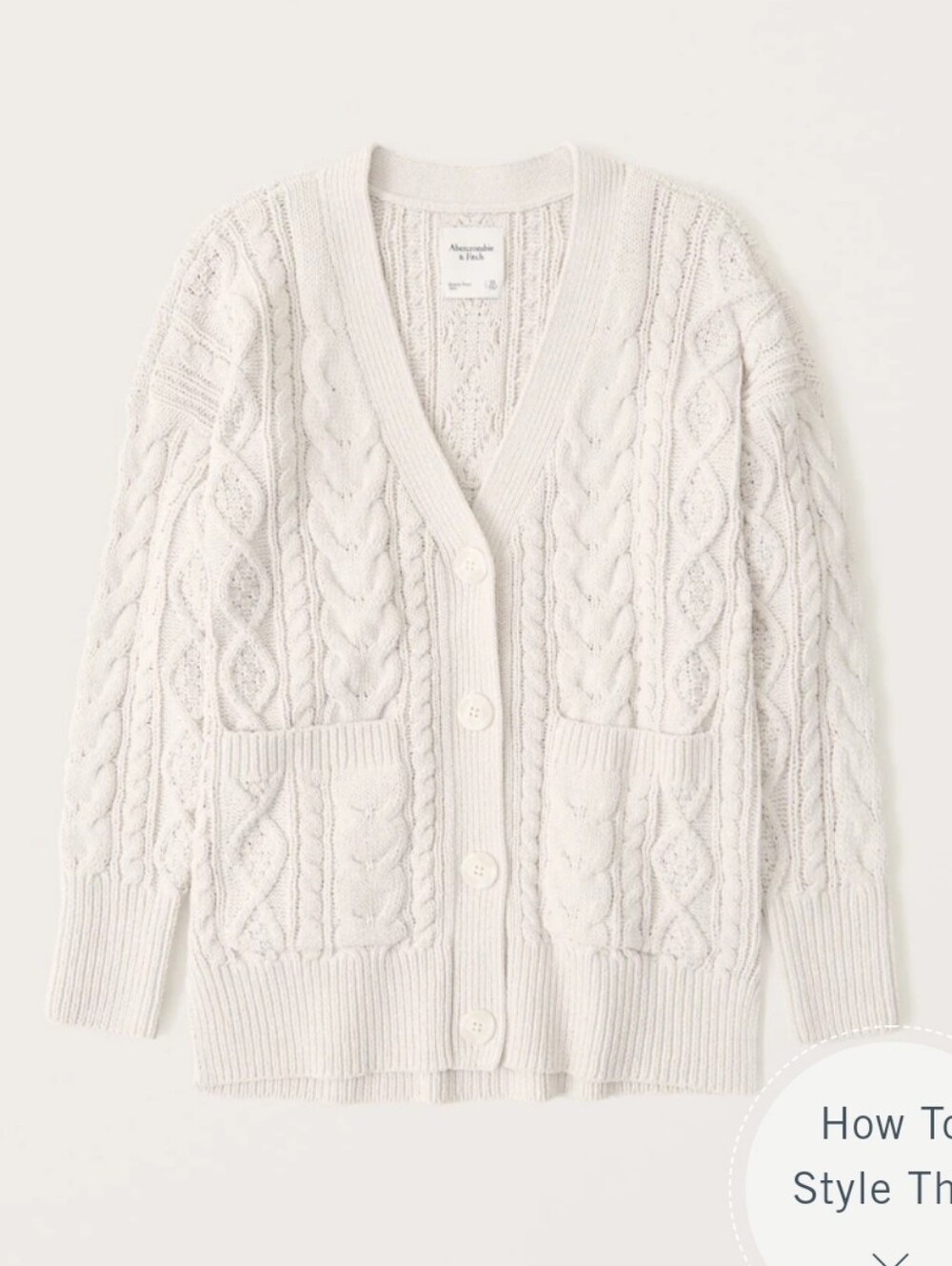 Abercrombie & Fitch Oversized Chenille Cardigan Sweater